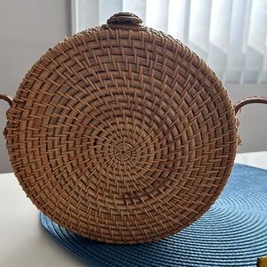 Round Woven Rattan Bag